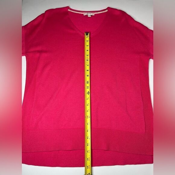 Esprit Coral Vneck Knit Sweater Cotton Blend Size XL - Picture 8 of 10